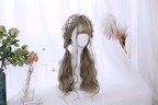 Lolita Wig - Extra Long Curly, Air Bangs & Realistic Scalp