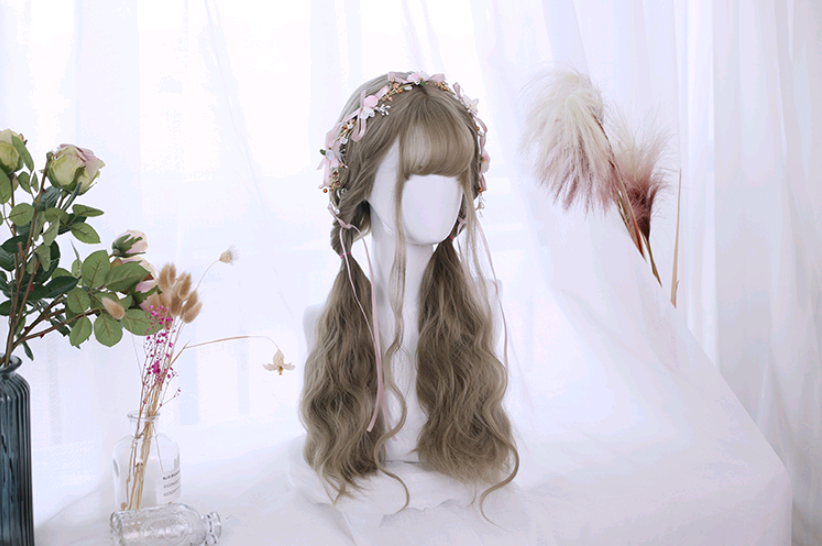 Lolita Wig - Extra Long Curly, Air Bangs & Realistic Scalp