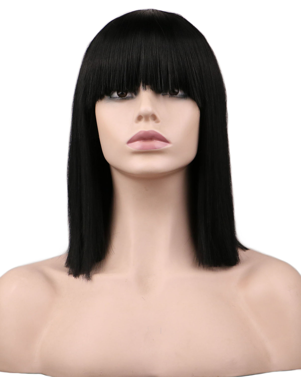Short Straight Anime Cosplay Wig - Heat-Friendly & Styleable