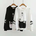 Harajuku Kawaii Cat Ear Hoodie - Pullover With Paw Details