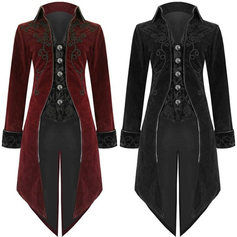 Men's Medieval Punk Tailcoat - Long Vintage Halloween Coat
