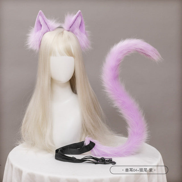 Cute Cat Ear and Tail Cosplay Accessories Set