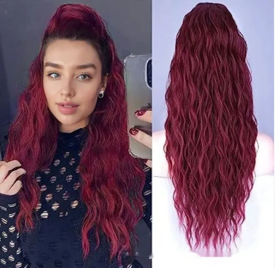 Drawstring Ponytail Wig - Soft Cascading Waves & Volume