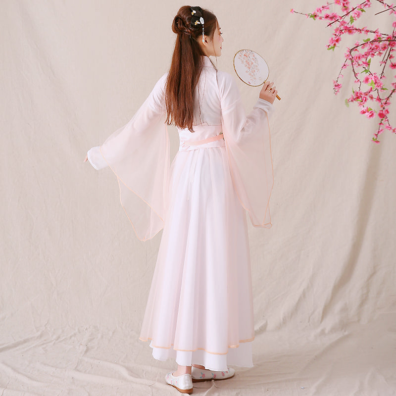 Women's Hanfu Costume Set - Turn Collar & Wide Sleeve Design