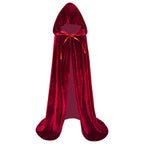 Kids Velvet Hooded Cloak Cape - Halloween & Christmas Cosplay