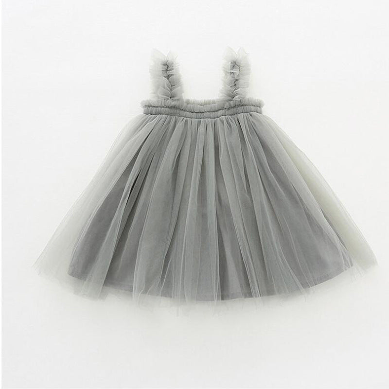 Children's Princess Tutu Dress - Mesh Sling-Style Skirt