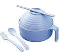 6-Piece Microwave Ramen Bowl Set - Noodle Cooker with Lid and Handle for Home, Office or - detail view