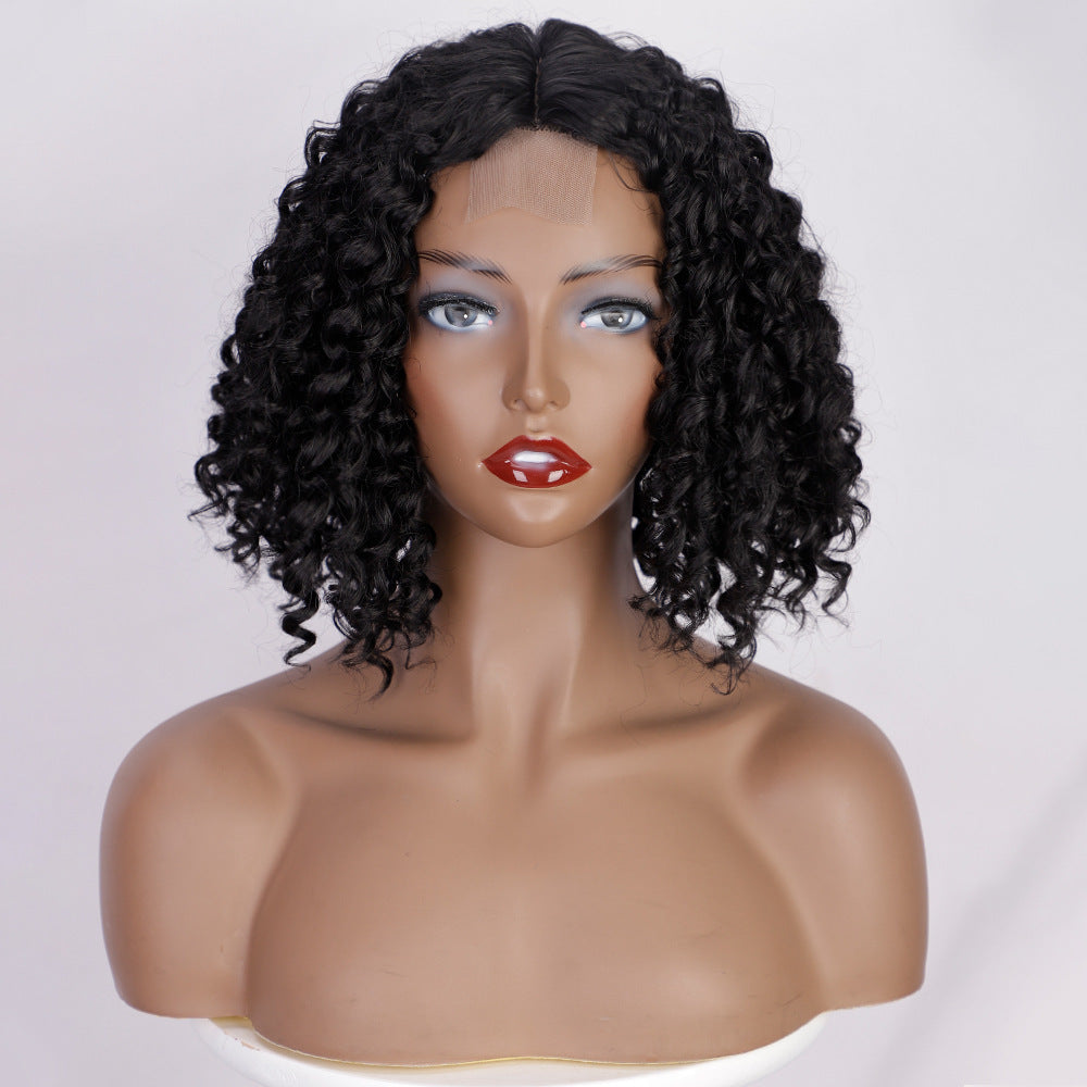 Short Curly Afro Wig - Natural Bouncy High-Temp Fiber