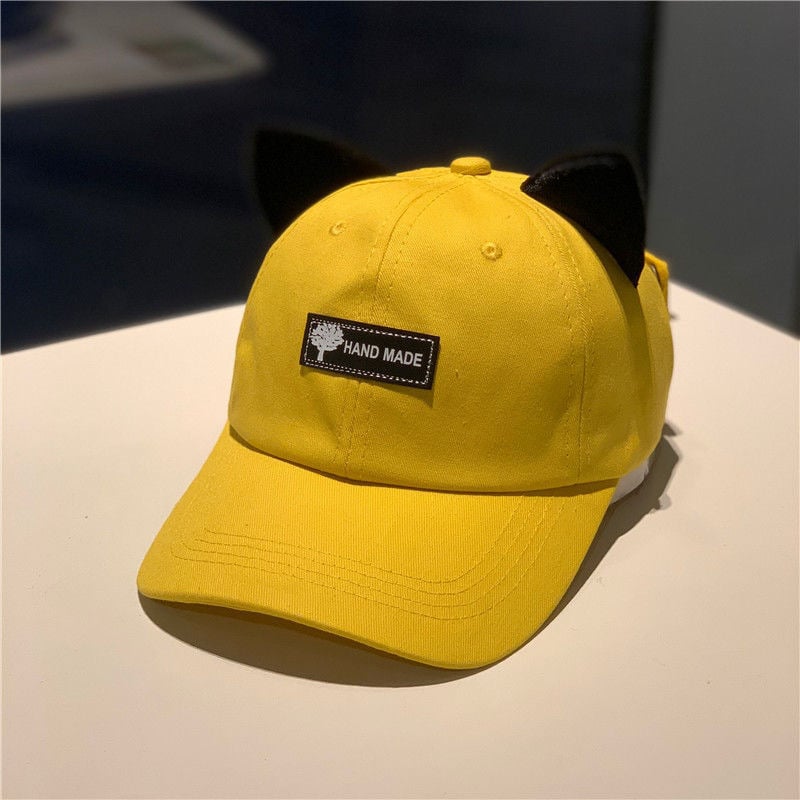 Women's Cat Ear Glasses Baseball Hat - Casual Everyday Wear