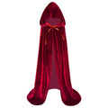 Kids Velvet Hooded Cloak Cape - Halloween & Christmas Cosplay