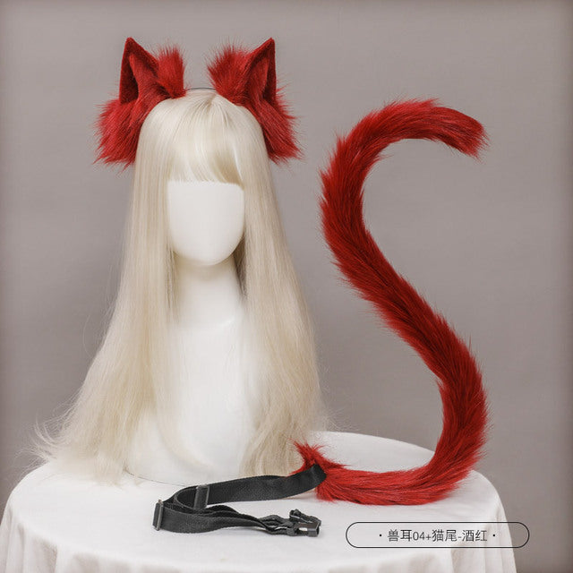 Cute Cat Ear and Tail Cosplay Accessories Set