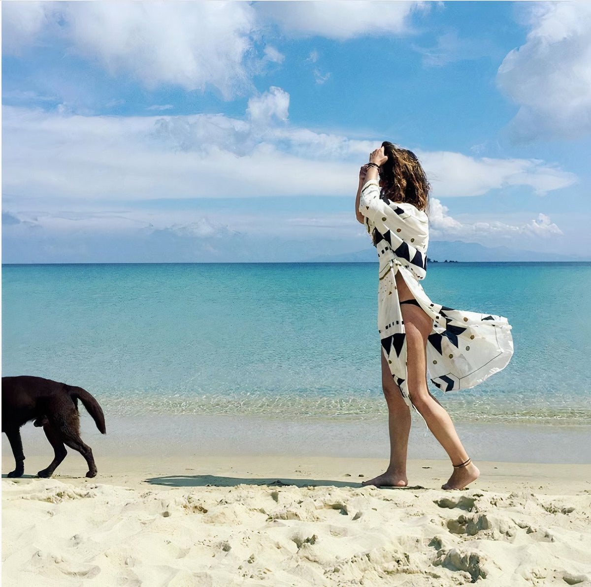 Leopard Print Chiffon Kimono - Loose Open Beach Cover-Up