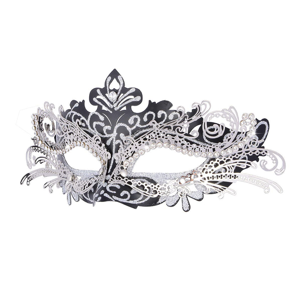 Venetian Masquerade Mask - Rhinestone Inlay, Mardi Gras Ball