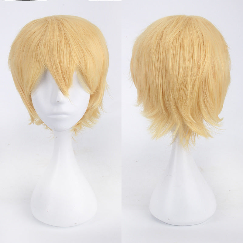 30cm Black and Pink Cosplay Wig for Students