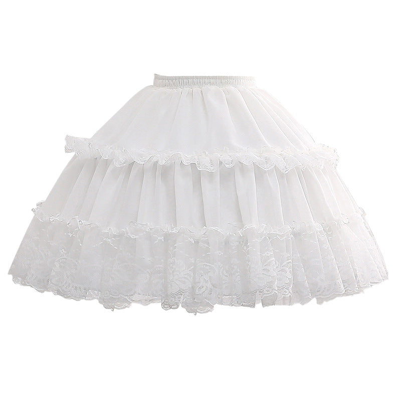 Adjustable Fishbone Skirt - Chiffon Lolita Cosplay Petticoat