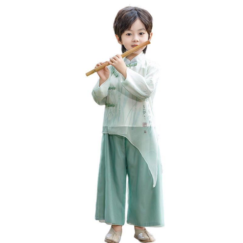 Boys' Traditional Hanfu Outfit - Chinese Style Performance Wear