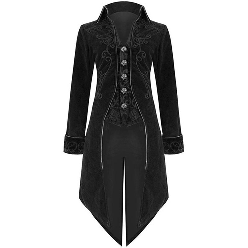 Men's Medieval Punk Tailcoat - Long Vintage Halloween Coat