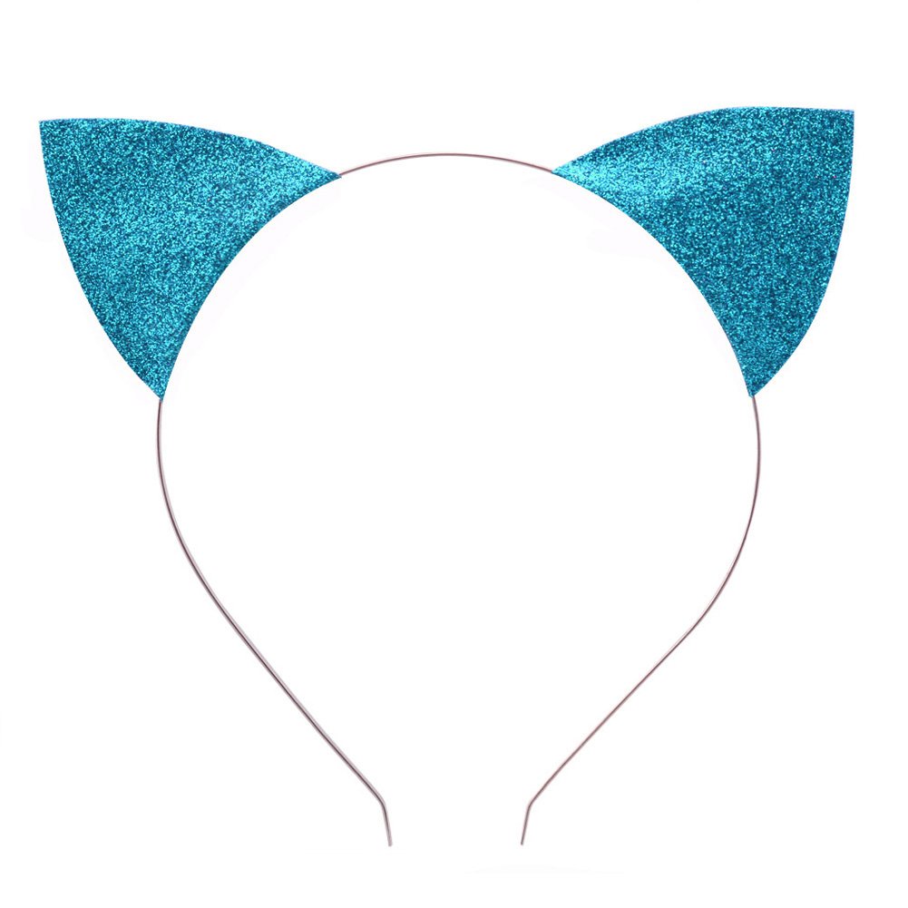 Glitter Cat Ear Headband for Kids - Lightweight Hair Hoop