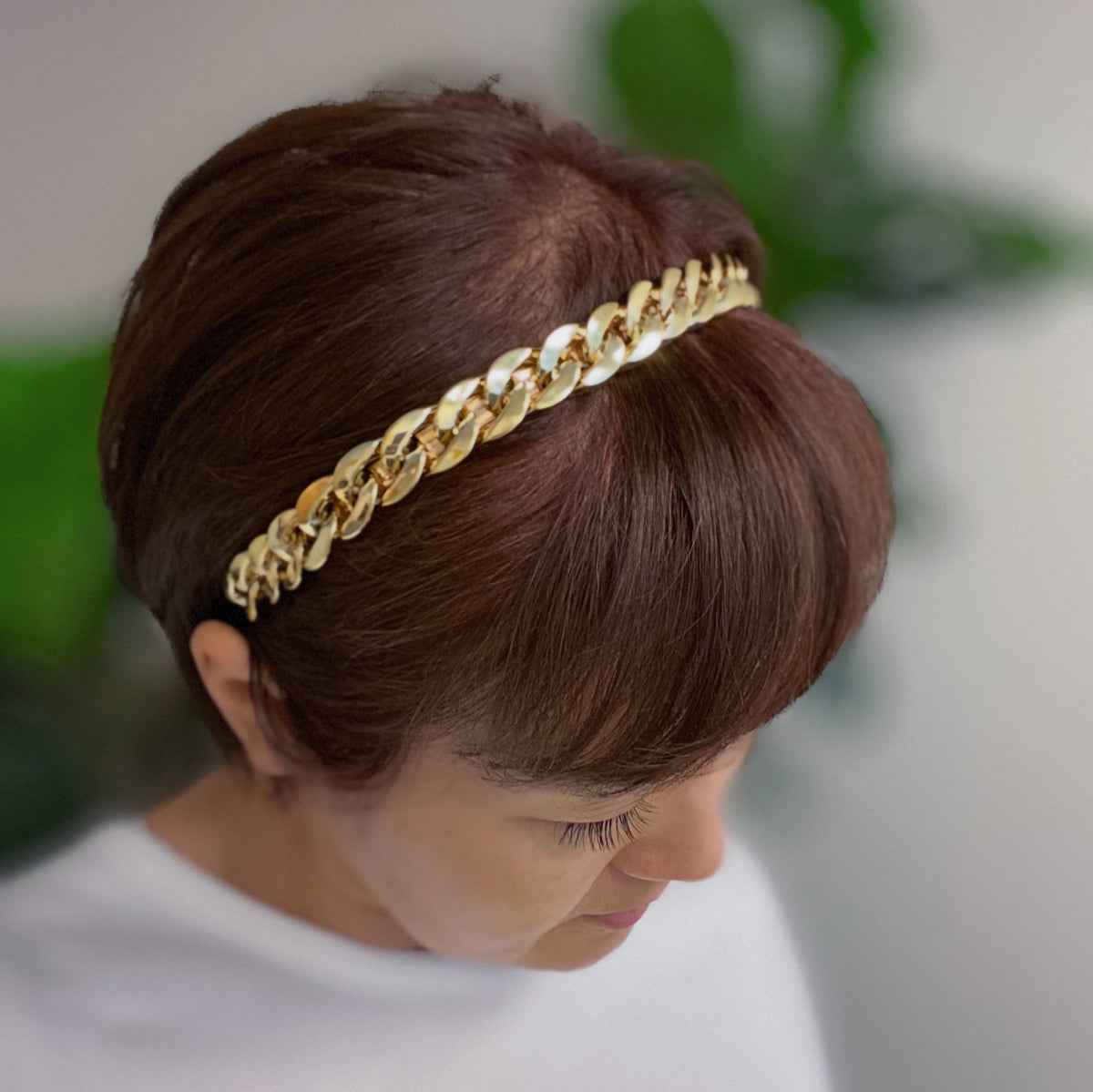 Cuban Chain Headband - Lightweight Resin & Alloy Accessory