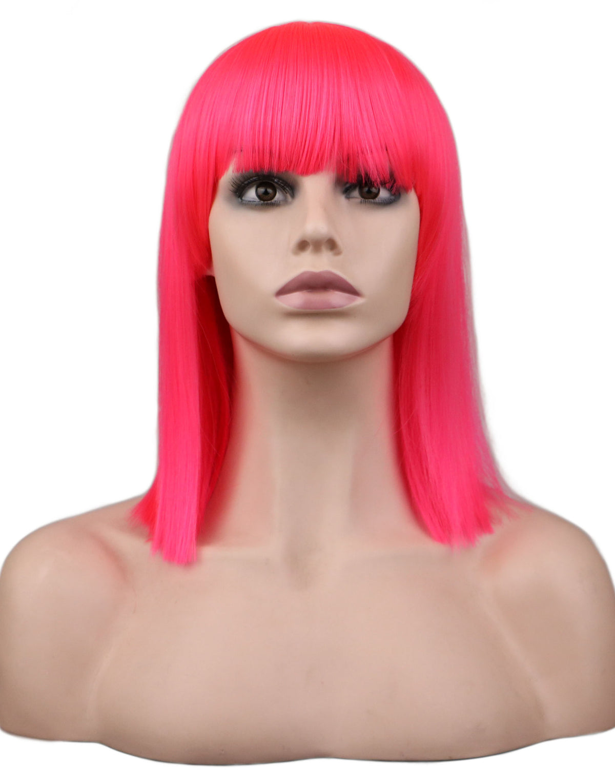 Short Straight Anime Cosplay Wig - Heat-Friendly & Styleable