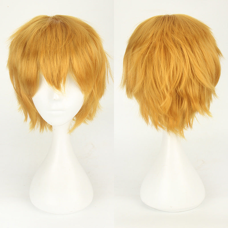 30cm Black and Pink Cosplay Wig for Students