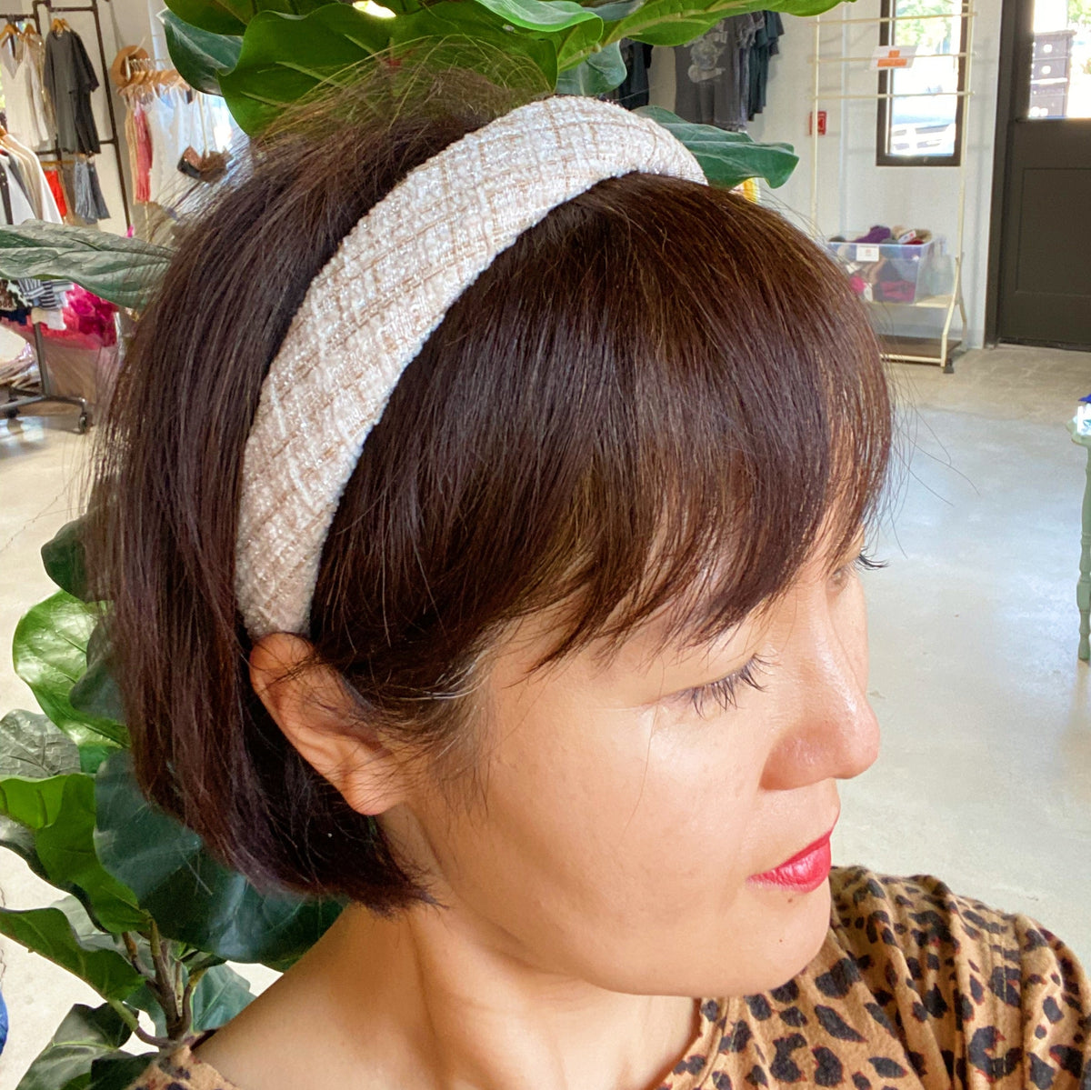 Astoria Tweed Headband - Classic Chic Soft-Edge Hair Band