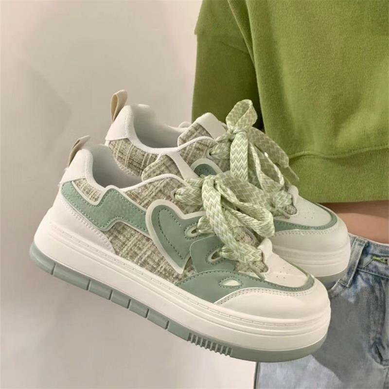 Lolita Heart Sneakers - Harajuku Round-Toe Casual Shoes