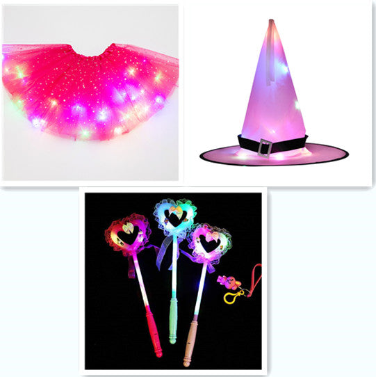 LED Light-Up Sequin Tutu Skirt - Stretch Waist Party Wear
