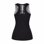 Women's Halter Crochet Top - Digital Print Halloween Vest