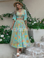 Shawl Beach Dress & Kimono Set - Summer Vacation Cover-Up