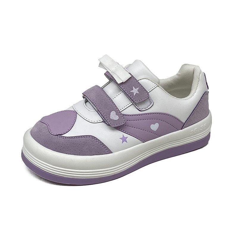 Lolita Heart Sneakers - Harajuku Round-Toe Casual Shoes