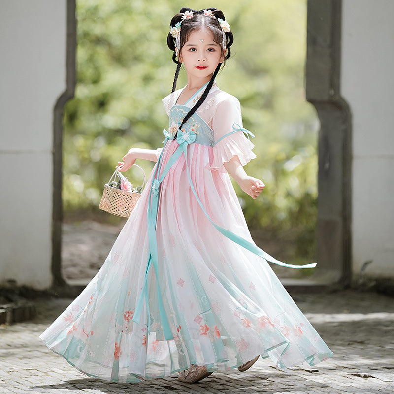 Girls' Traditional Chinese Hanfu - Breathable Summer Dress
