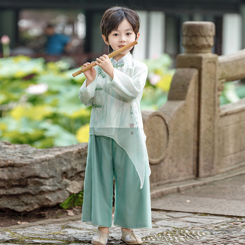 Boys' Traditional Hanfu Outfit - Chinese Style Performance Wear
