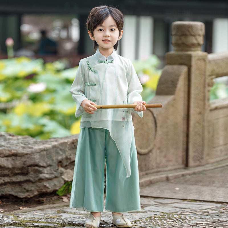 Boys' Traditional Hanfu Outfit - Chinese Style Performance Wear