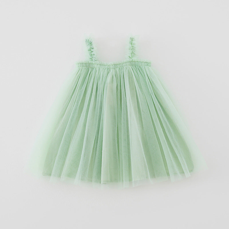 Children's Princess Tutu Dress - Mesh Sling-Style Skirt