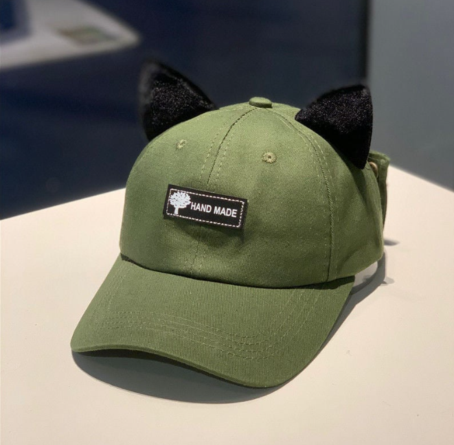 Women's Cat Ear Glasses Baseball Hat - Casual Everyday Wear