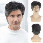 Men's Short Synthetic Wig - Heat Resistant Natural Look