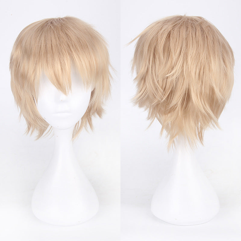 30cm Black and Pink Cosplay Wig for Students