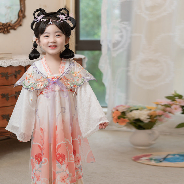 Girls' Chinese Hanfu Dress - Traditional Performance Costume