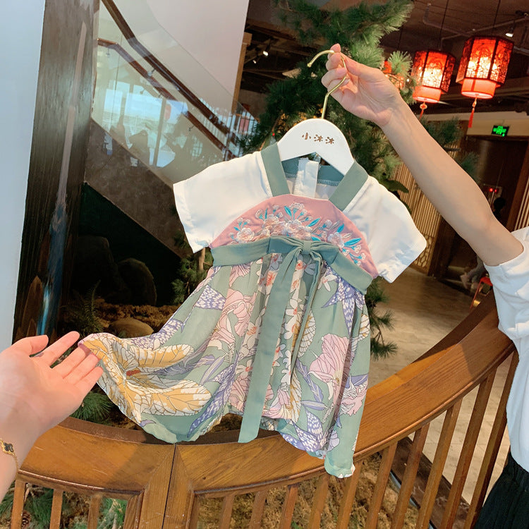 Baby Hanfu Dress - Soft Cotton Chinese Traditional Outfit