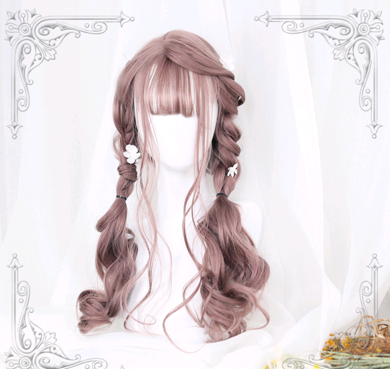 Lolita Wig with Air Bangs - Long Wavy High-Volume Style