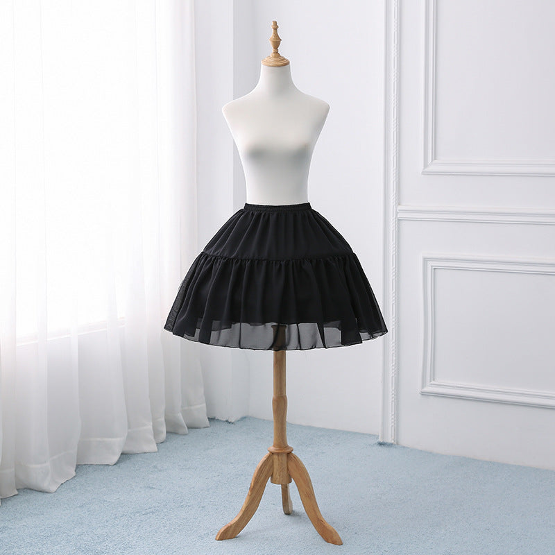Adjustable Fishbone Underskirt - Silk & Chiffon Lolita Petticoat