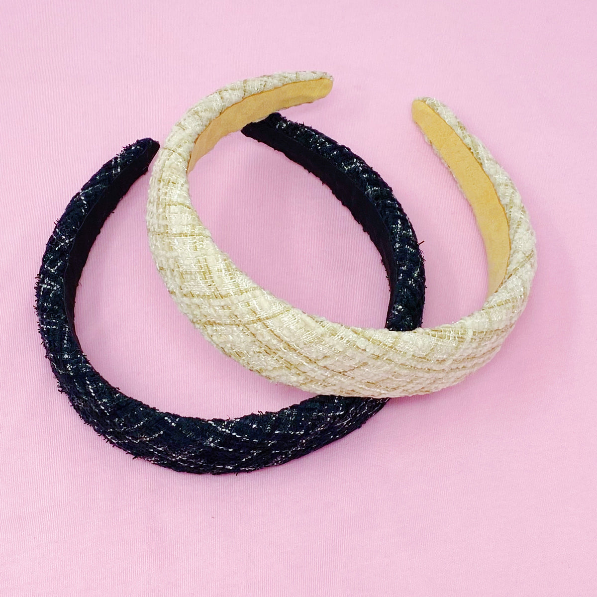 Astoria Tweed Headband - Classic Chic Soft-Edge Hair Band