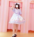 Alice-Inspired Original Lolita Princess Dress with Collar - side view