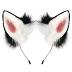 Anbiliwobo Wolf Fox Furry Ears Headwear Halloween Cosplay Cat Ears Headband - detail view