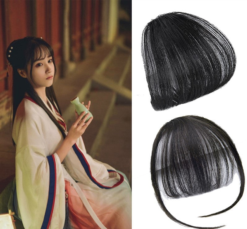 Ancient Style Wig with Bangs for Cosplay and Performances - scale view
