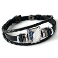 Anime Leather Bracelet - Multilayer Electroplated Alloy Cuff for Fans - back view
