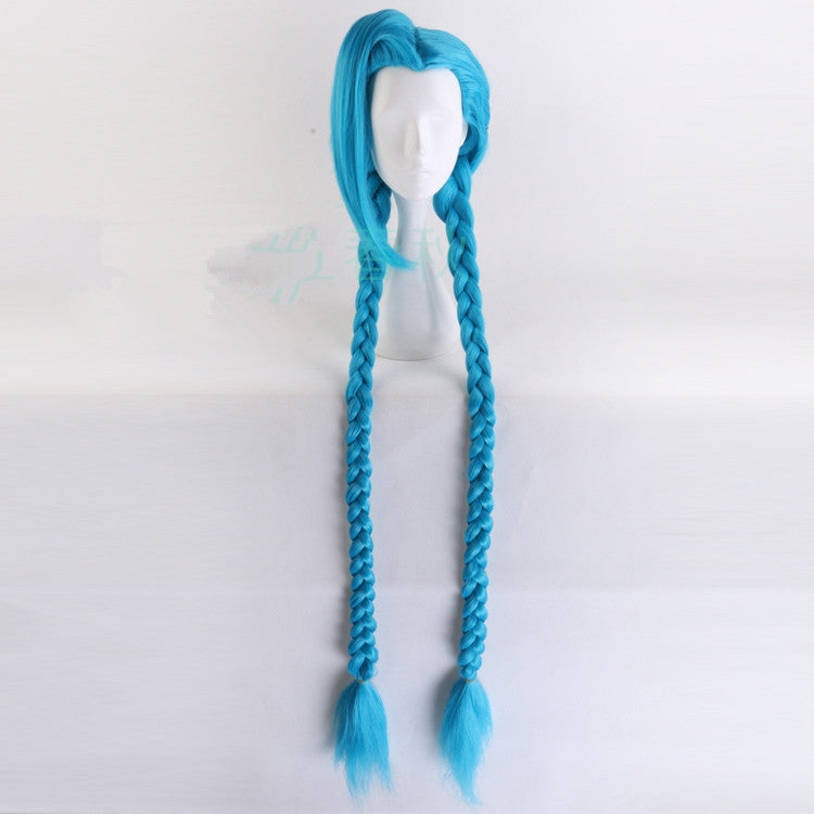Anime Long Hair Double Ponytail Wig - detail view