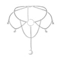 AOEDEJ Moon Choker Necklace Black Choker Necklace for Women Moon Choker Goth Necklaces for - front view