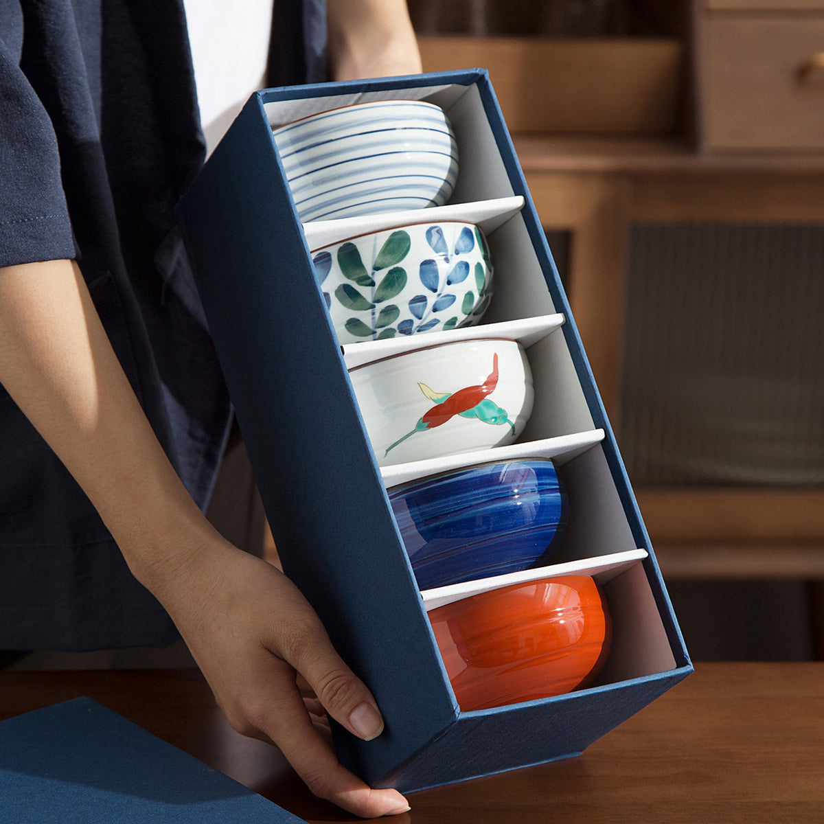 Arita Ware Japanese Rice Bowl for Housewarming Gifts - front view